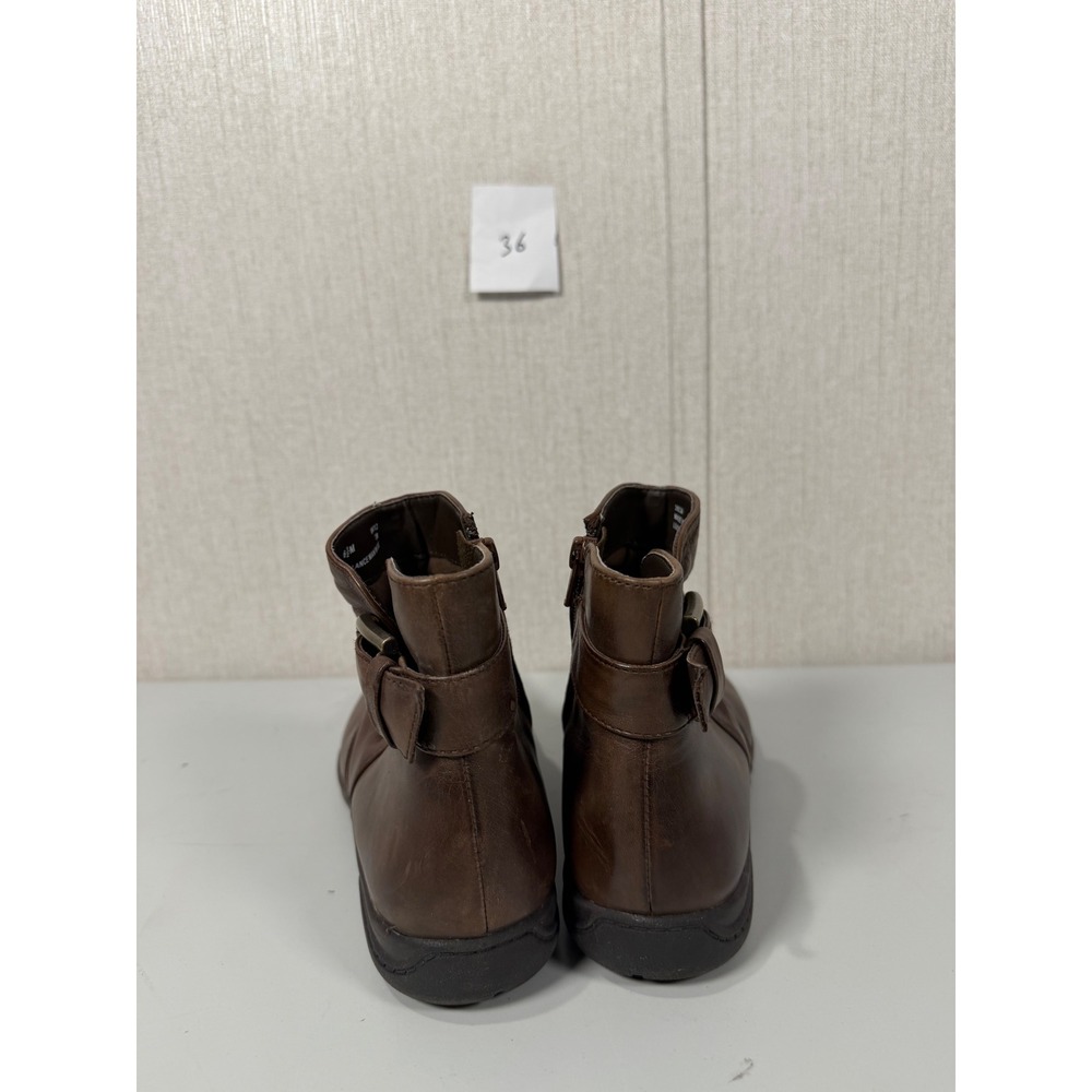 Clarks‎ Brown Leather Zip Comfort Ankle Boots Womens Size 6.5 M Style 39236 - Picture 6 of 11